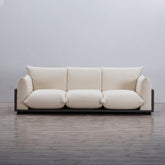 The Puff 3 Seater Boucle Sofa - Natural White - BUBULAND HOME