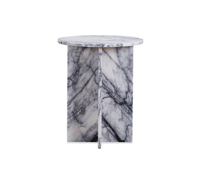 Lilac White Marble Side Table - BUBULAND HOME