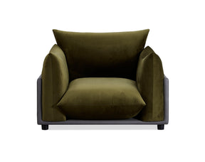 The Puff Velvet Occasional Chair - Moss Green - BUBULAND HOME