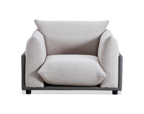 The Puff Boucle Occasional Chair - Light Grey - BUBULAND HOME
