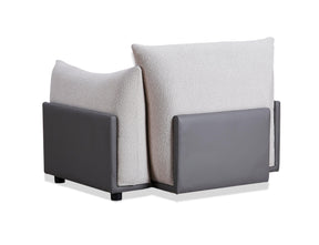The Puff Boucle Occasional Chair - Light Grey - BUBULAND HOME