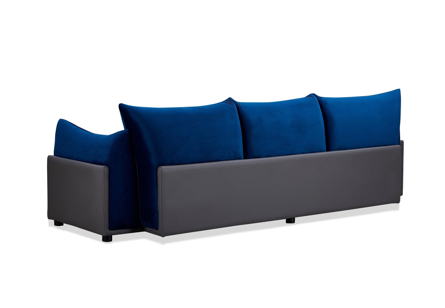 The Puff 3 Seater Velvet Sofa - Blue - BUBULAND HOME
