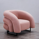 Wave Velvet Occasional Chair - Dusty Pink - BUBULAND HOME