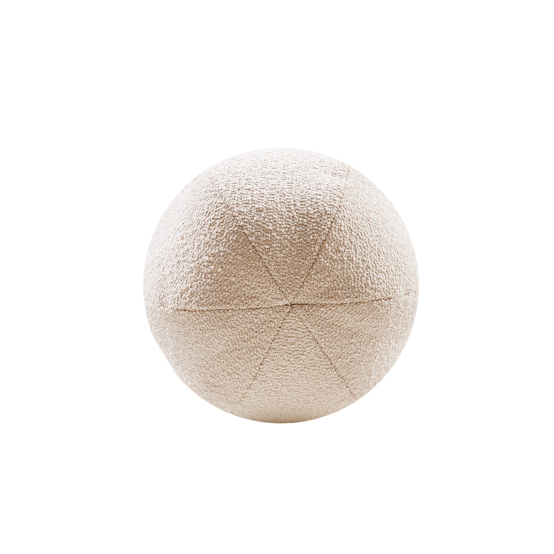 Louis Ball Cushions - Natural White Boucle - BUBULAND HOME