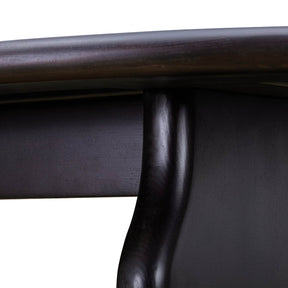Wave Hardwood Oval Dining Table - Black - BUBULAND HOME