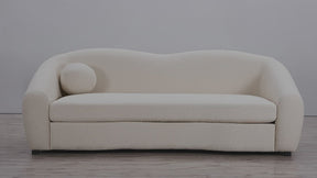 Louis 3 Seater Boucle Sofa - Natural White
