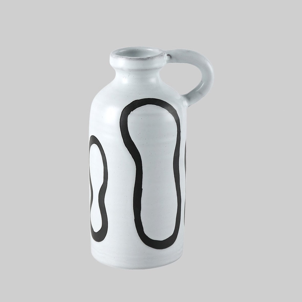 Curved Line Ceramic Vase - Large - BUBULAND HOME
