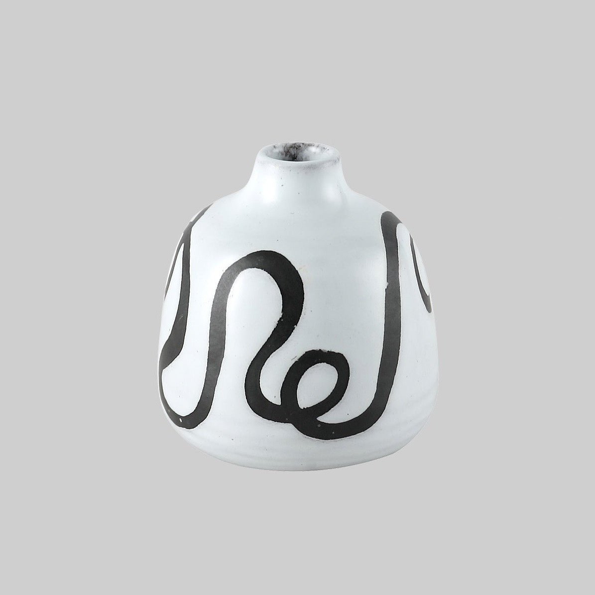 Curved Line Ceramic Vase - Small - BUBULAND HOME