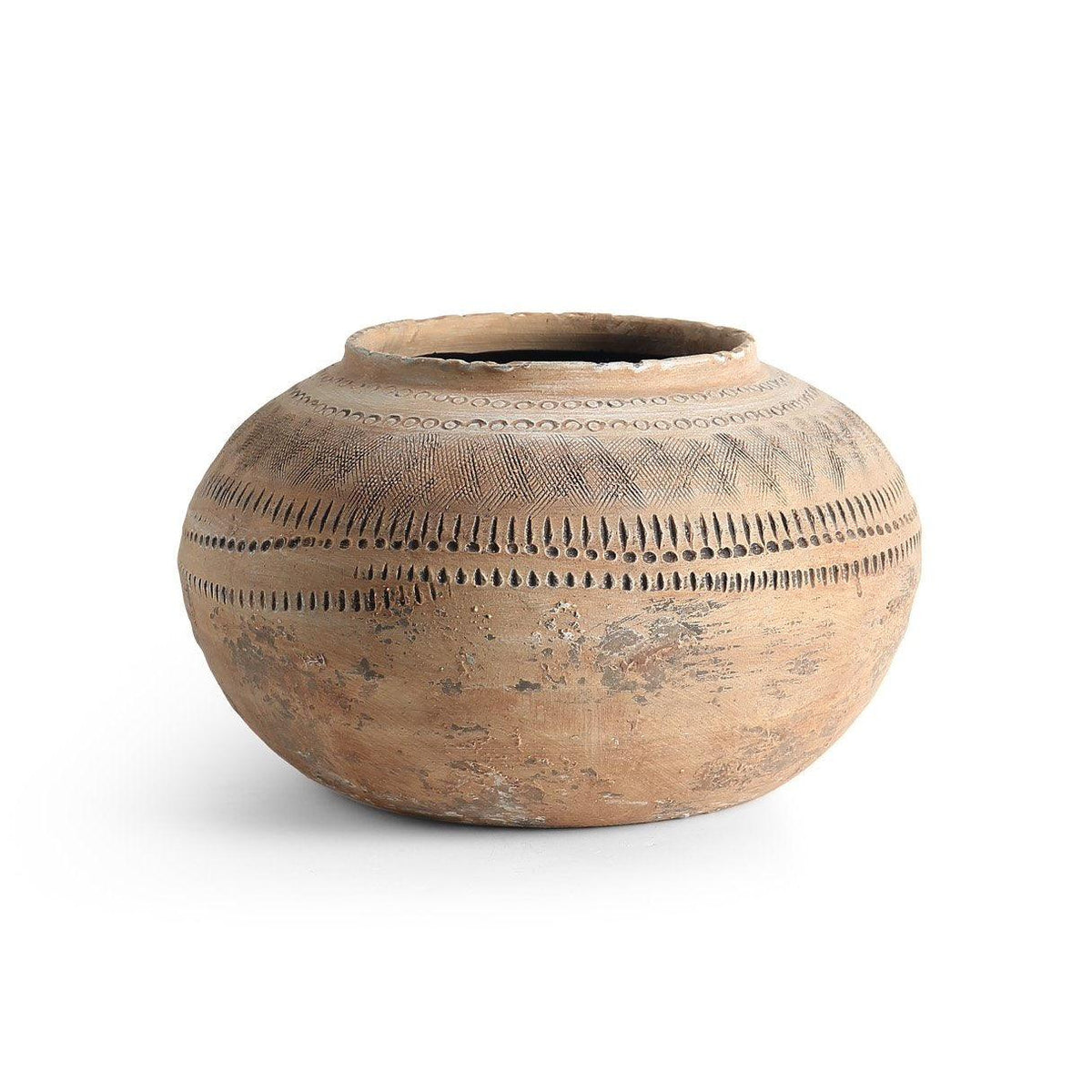 Morocco Rounded Ceramic Pot - BUBULAND HOME