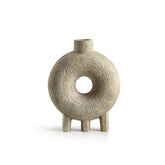 Circular Series Ceramic Vase - Ivory A - BUBULAND HOME
