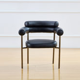 Cassandra Dining Chair - Black & Brass - BUBULAND HOME
