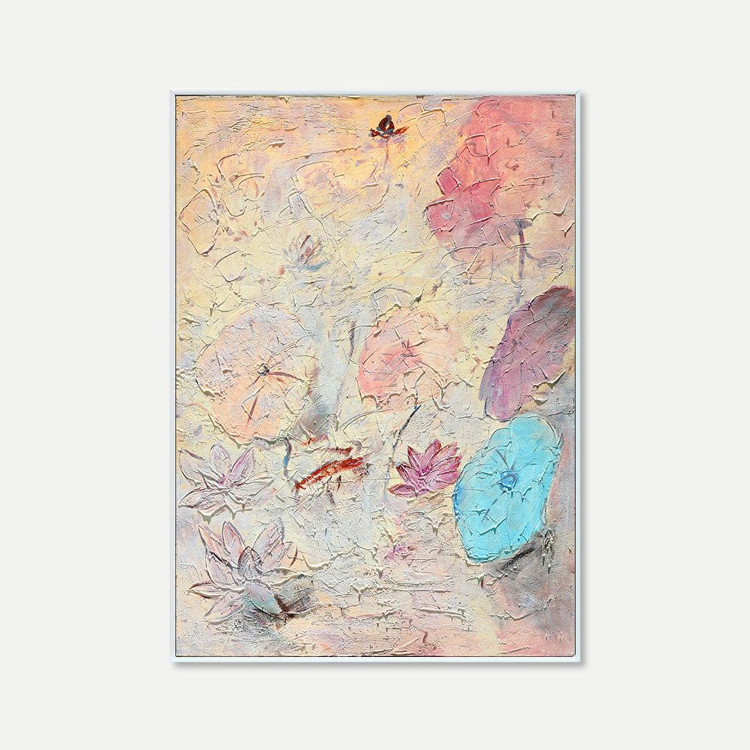 Petals & Pastels - Framed Original Oil Paint On Canvas - BUBULAND HOME