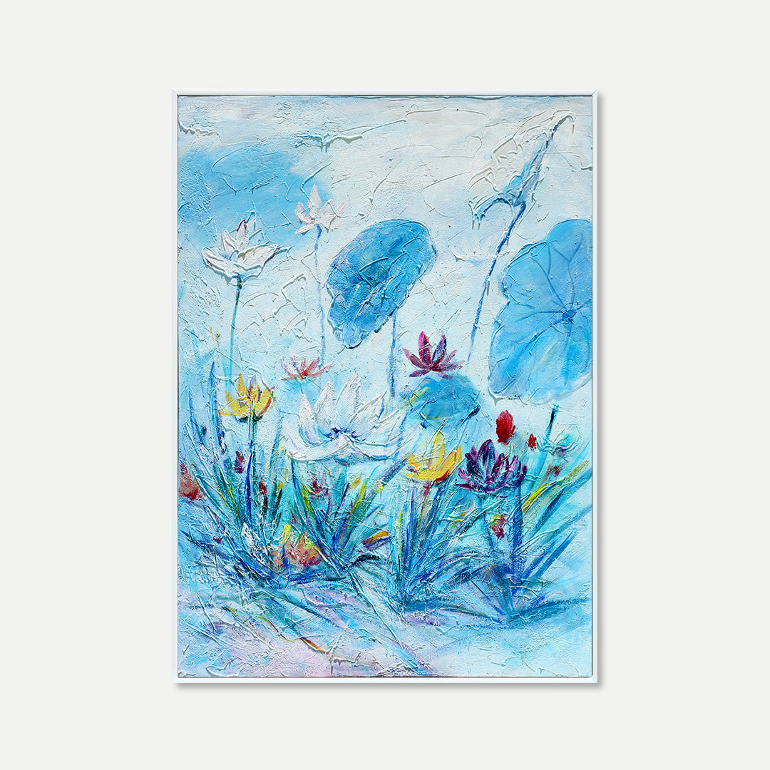 Gardenia - Framed Original Oil Paint On Canvas - BUBULAND HOME