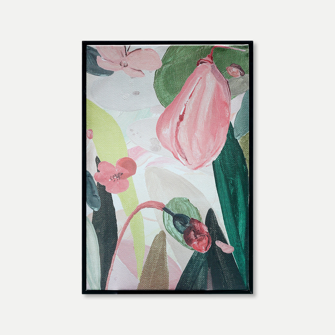 A Place Where All Things Bloom - Framed Paint On Canvas | Style B - BUBULAND HOME