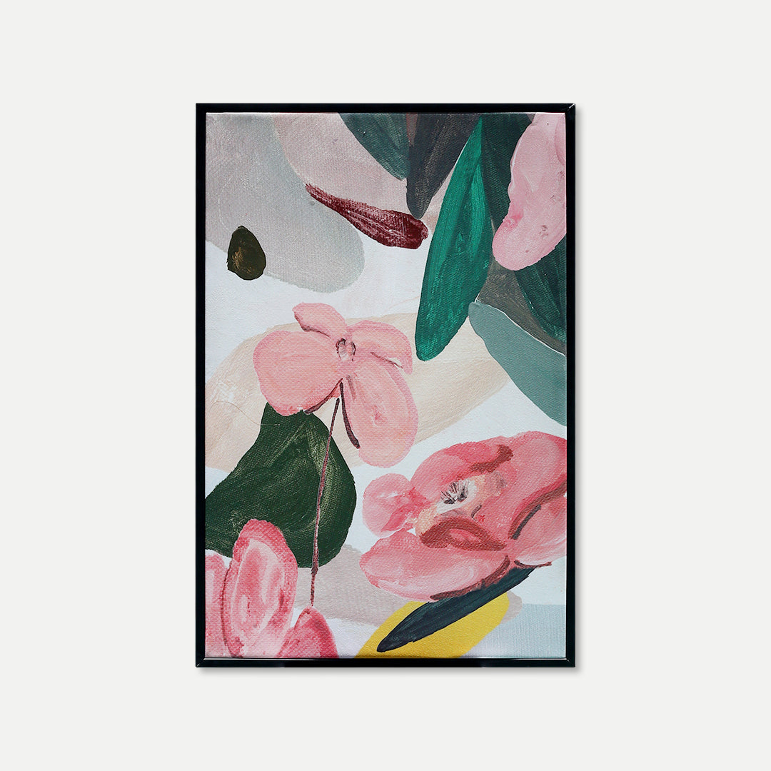 A Place Where All Things Bloom - Framed Paint On Canvas | Style D - BUBULAND HOME