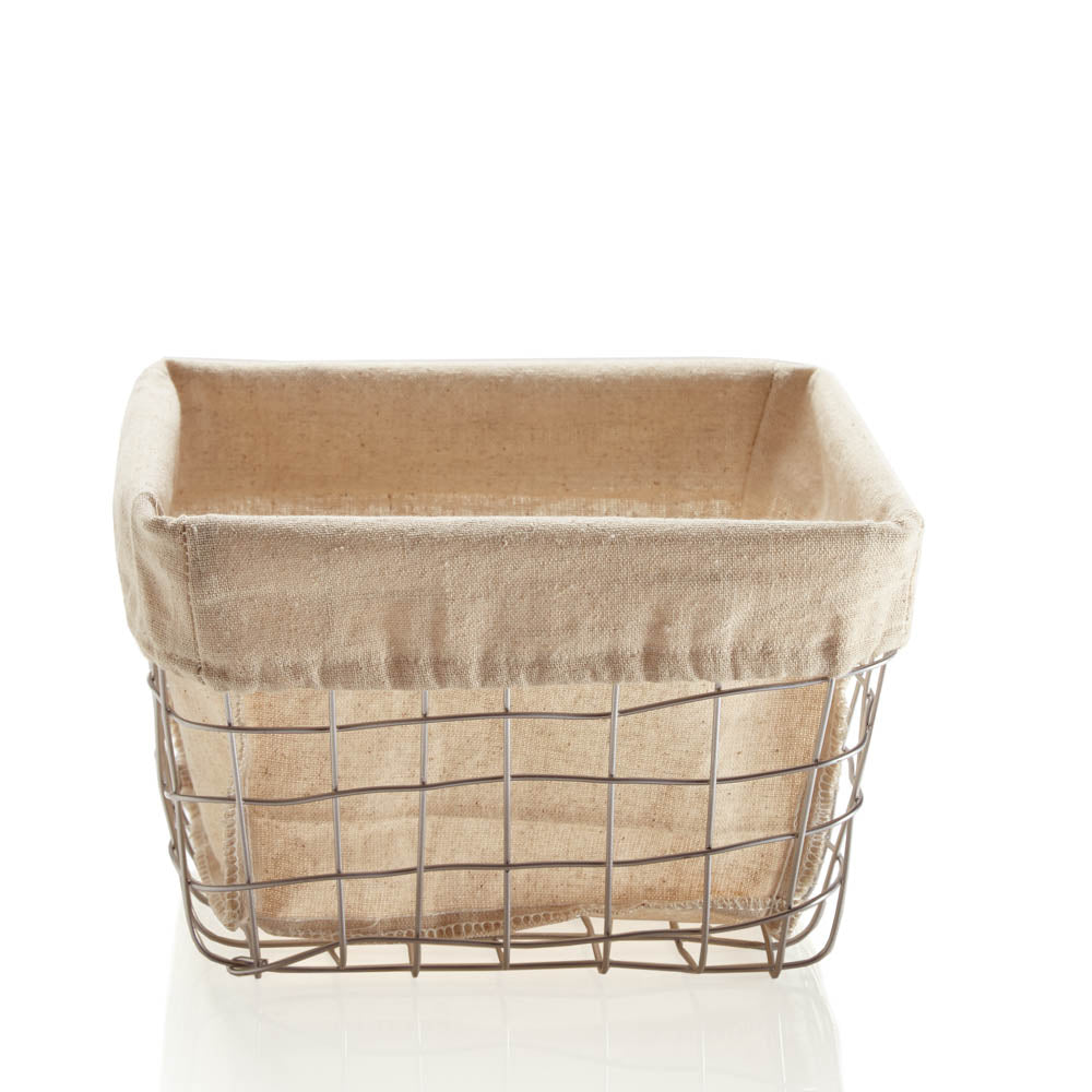 Fence Wrought Iron Cotton Storage Small Basket - BUBULAND HOME