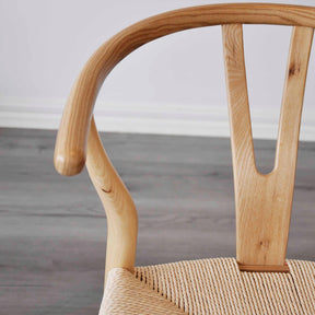 Wishbone Chair Natural Oak Colour - Set of 2 - BUBULAND HOME
