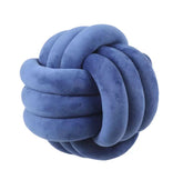 Zoe Velvet Knot Ball Cushion Saphire Blue - BUBULAND HOME