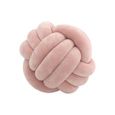 Zoe Velvet Knot Ball Cushion Dusty Pink - BUBULAND HOME